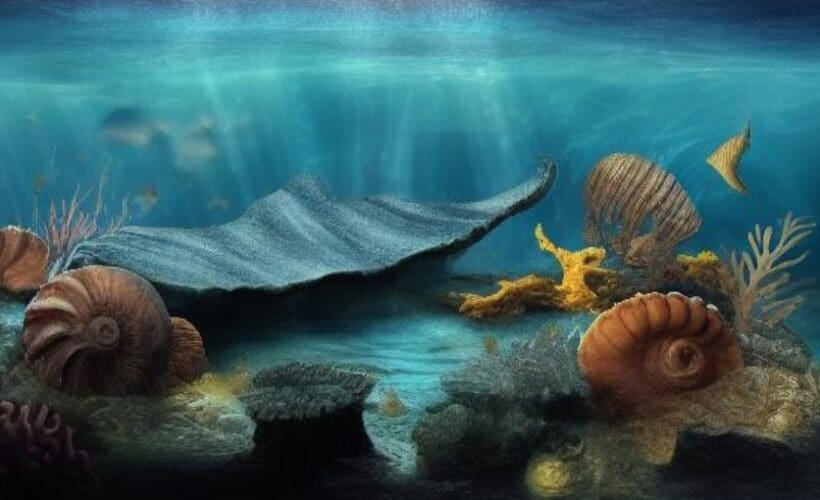 Morski beskicmenjaci (naslovna) - https://stable-diffusion-art.com/prehistoric-ocean/