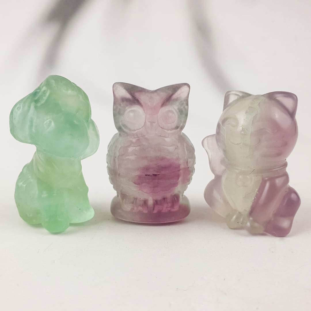 Fluorit Figure #10875 mačka (1)