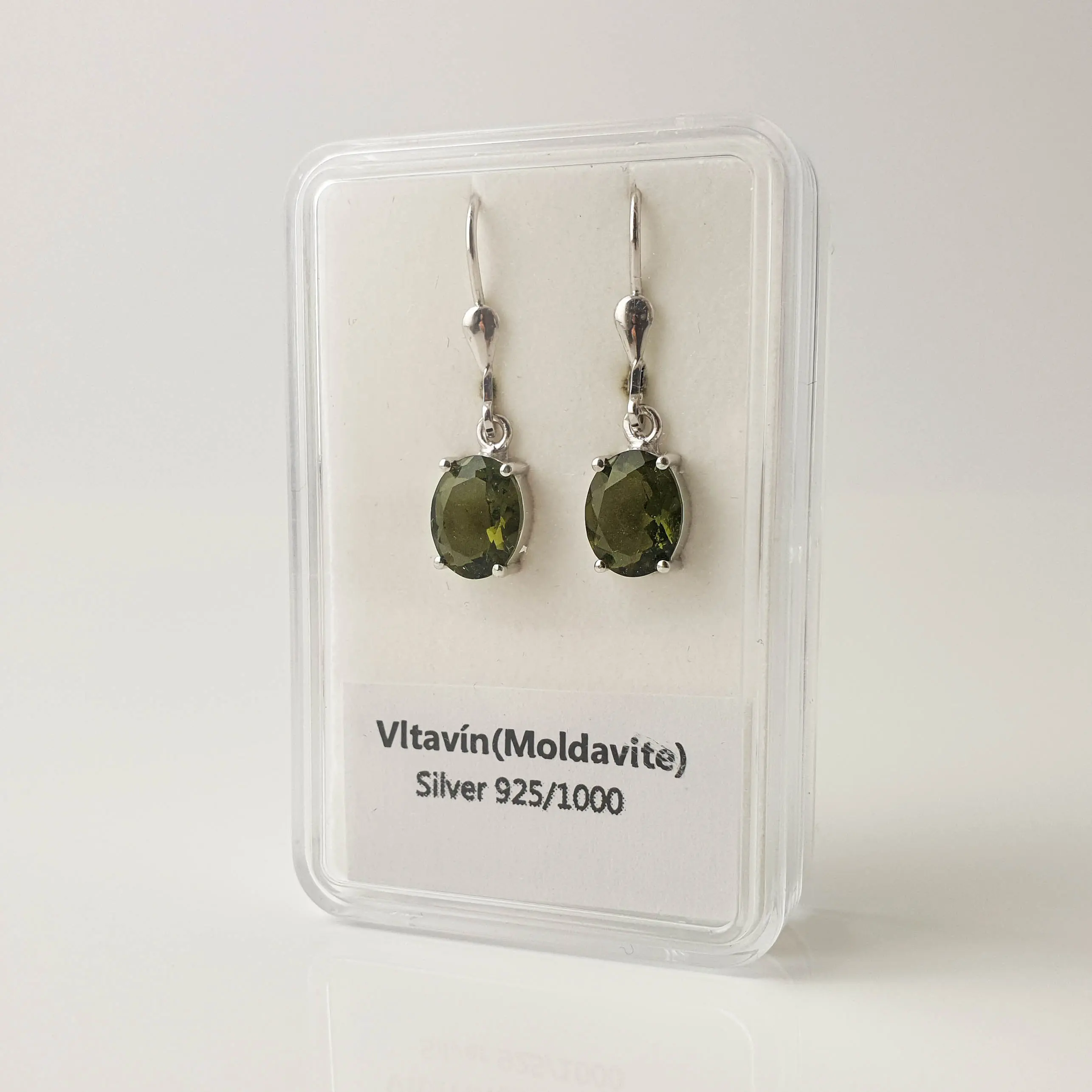 Moldavit Minđuše | Srebro 925 #11927B233