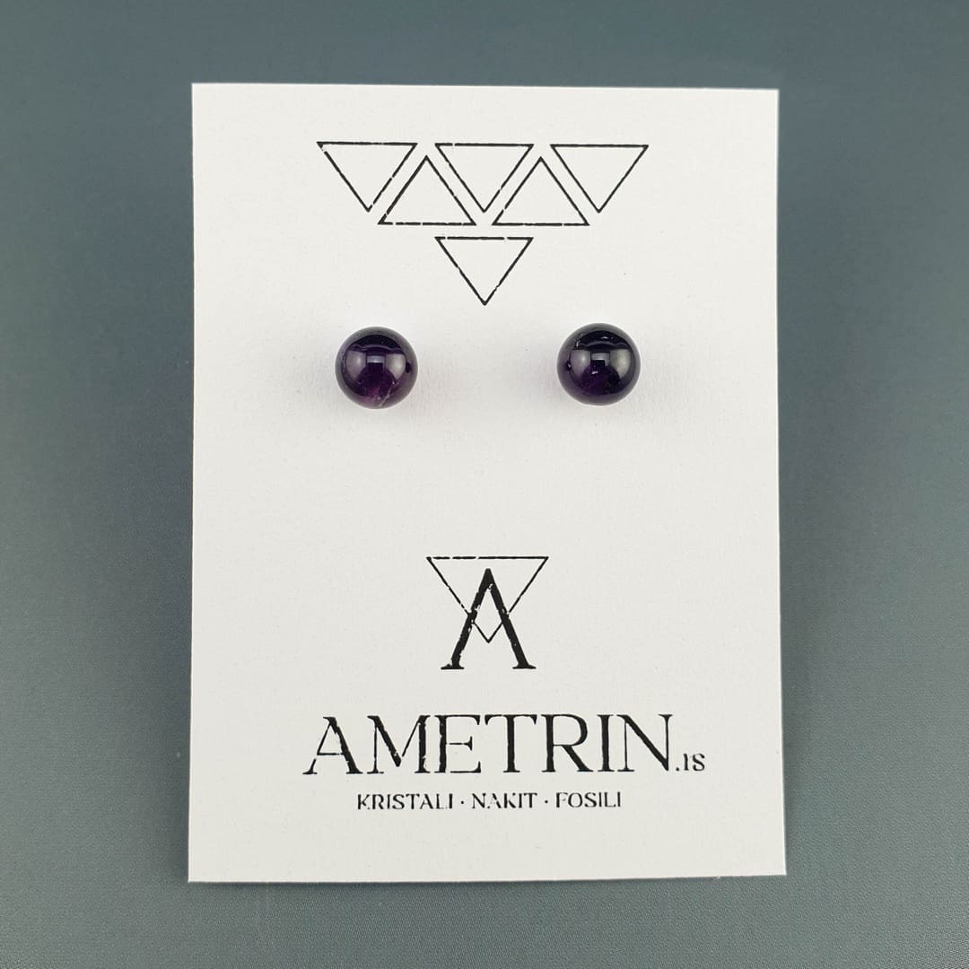 Minđuše Srebro 925 #12372 ametist (2)